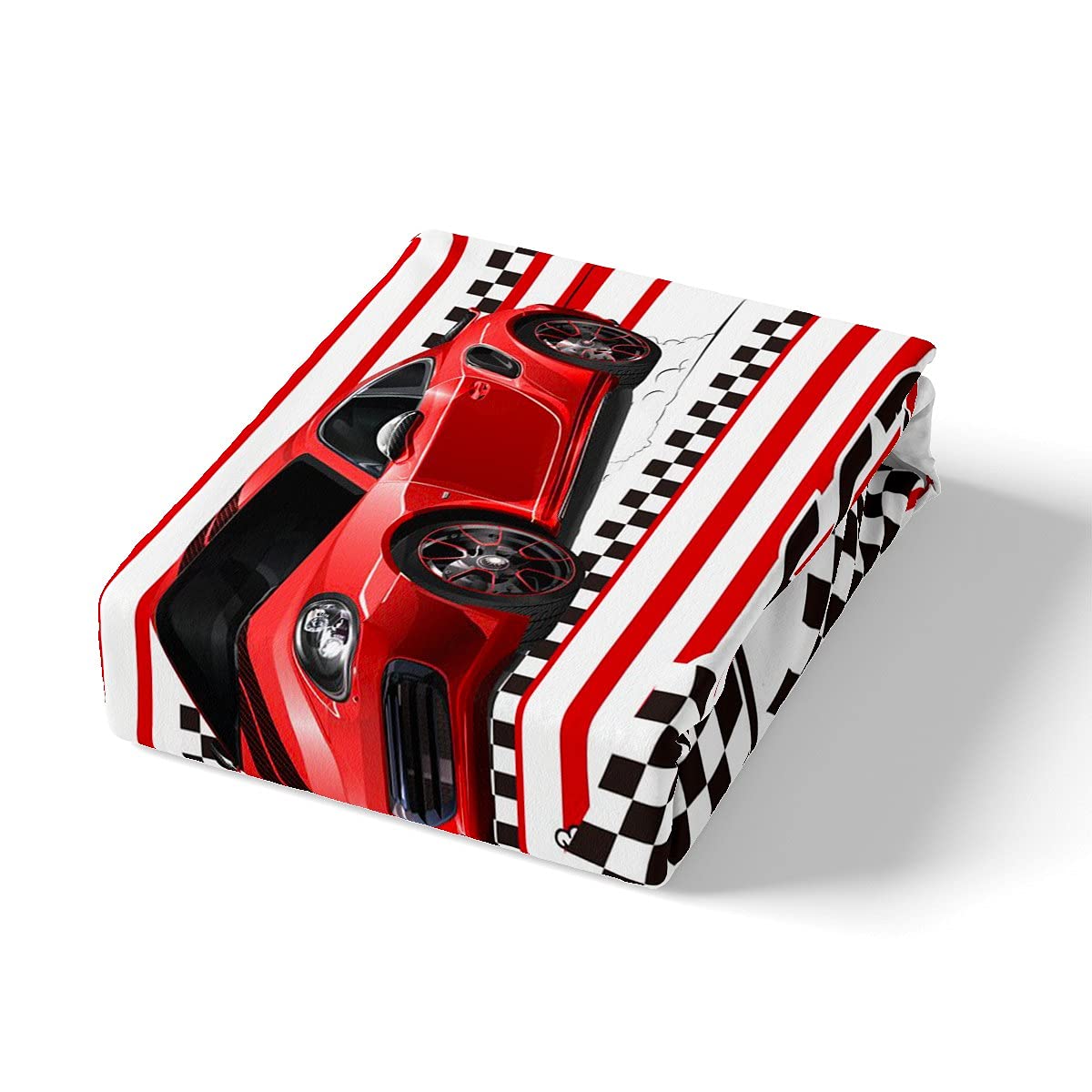 Red Race Car Duvet Cover Set Twin Size - Extreme Sports Theme Bedding for Kids, Boys & Teens - Includes 1 Pillowcase - Perfect for Gaming Rooms, Teen Bedrooms & Birthday Gifts