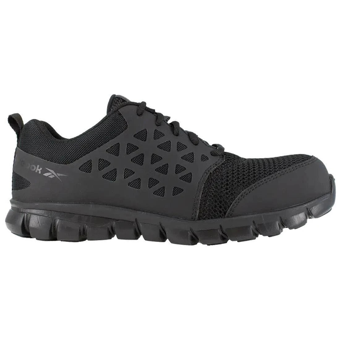 Sublite Cushion Composite Toe SD Athletic Work Shoes for Men - Lightweight Safety Shoes for Construction, Warehouse & Industrial Work - Black