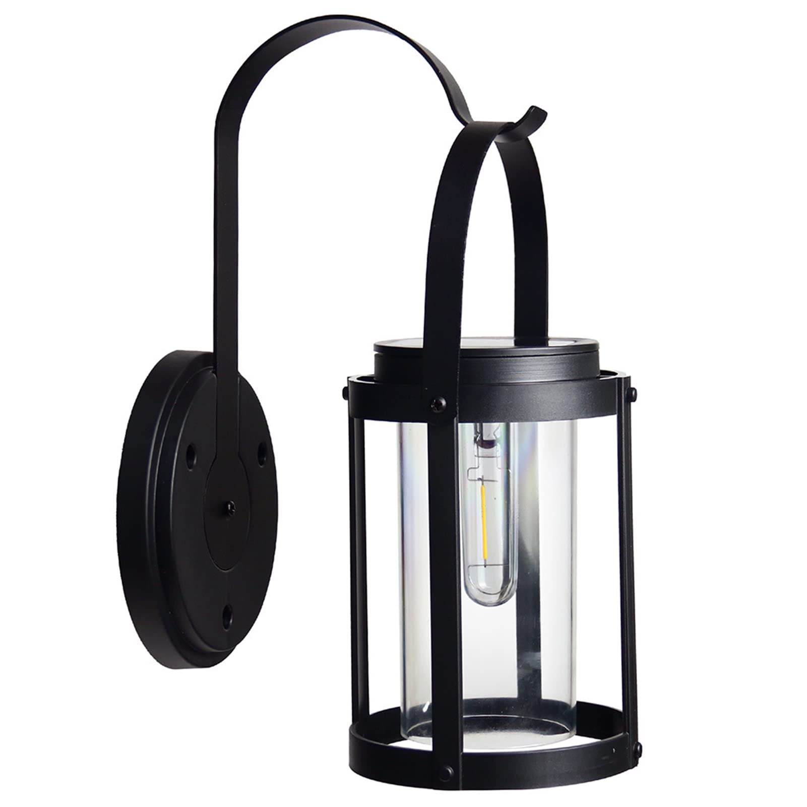 XD Designs Solar Wall Lantern Outdoor - Waterproof & Rustproof Hanging Solar Lights for Garden, Yard, Porch, Pathway - Warm White LED Solar-Powered Lights for Patio, Deck, Fence, and Entrance Decor