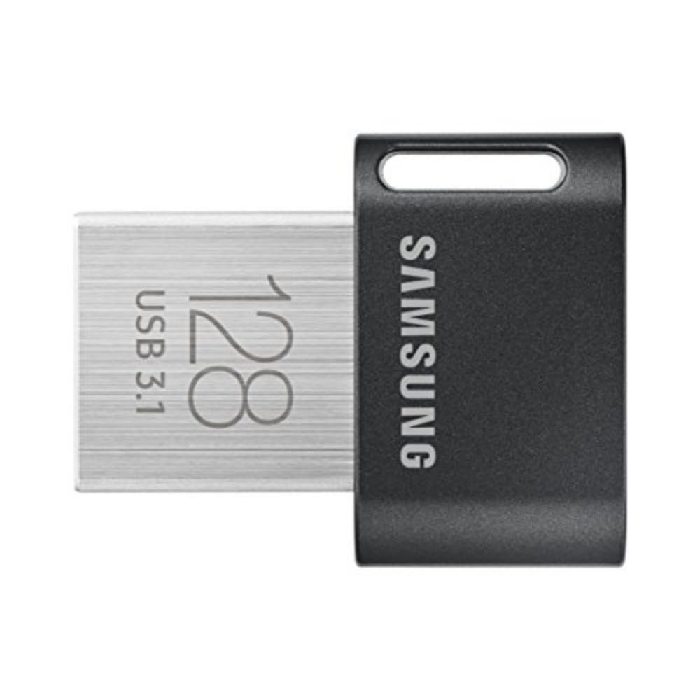 SAMSUNG FIT Plus 3.1 USB Flash Drive 128GB - 400MB/s High-Speed Transfer, Compact Design for Laptop, Tablet, Smart TV, Car Audio & Gaming - Expand Storage for Work, Entertainment & Travel (MUF-128AB/AM, Gunmetal Gray)