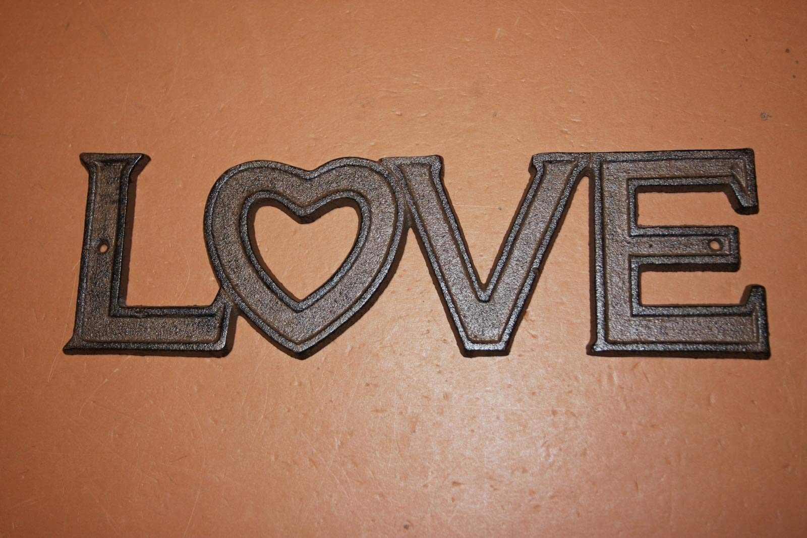 Christian Love Home Decor - Rustic Cast Iron Wall Cross Set of 5 for Farmhouse, Church & Bedroom Wall Art | Religious Gift & Spiritual Decor