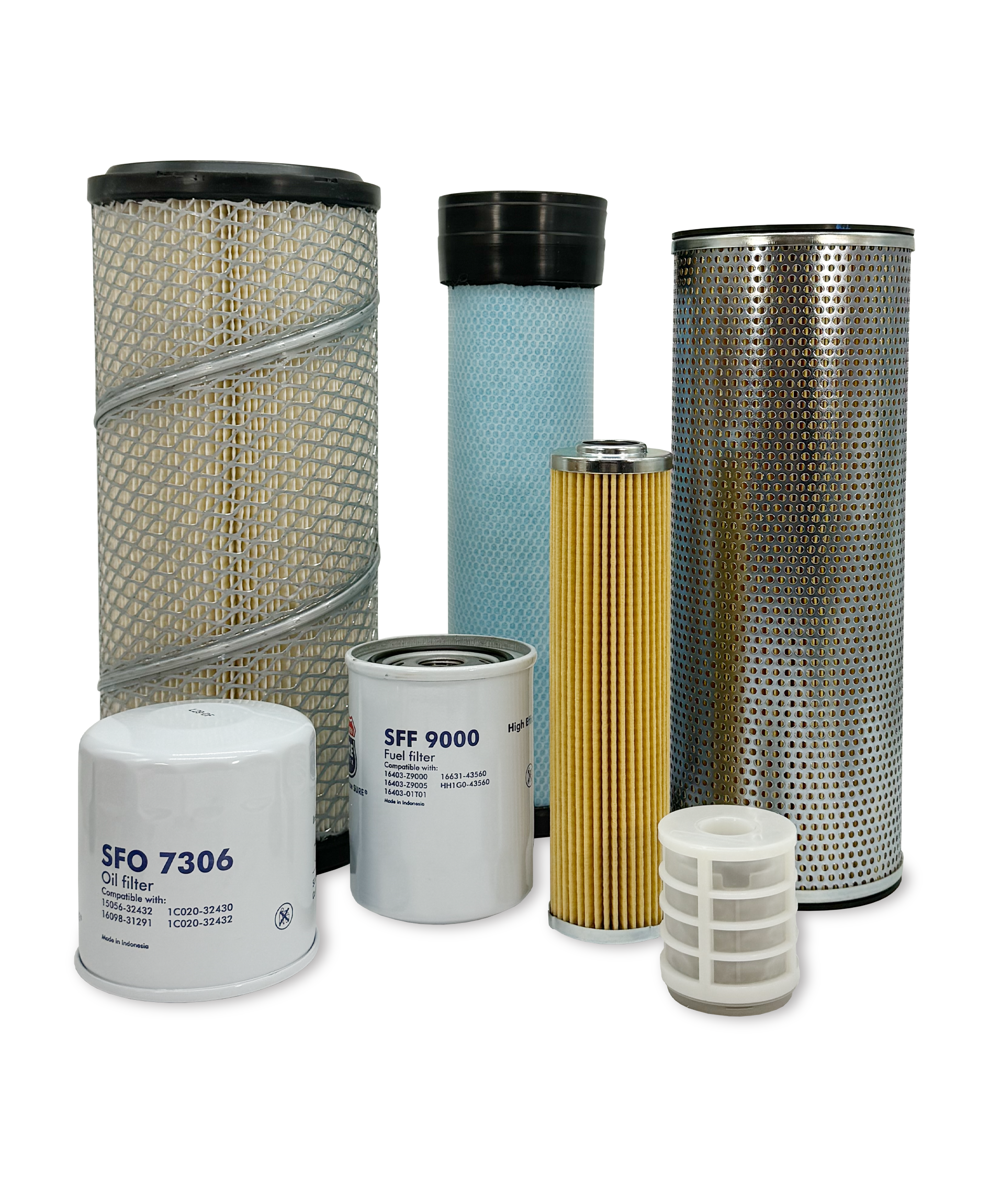 HERO® Maintenance Filter Kit for Takeuchi TL8R2 Track Loader - Air, Oil & Hydraulic Filters Replacement - Heavy Duty Construction Equipment Parts