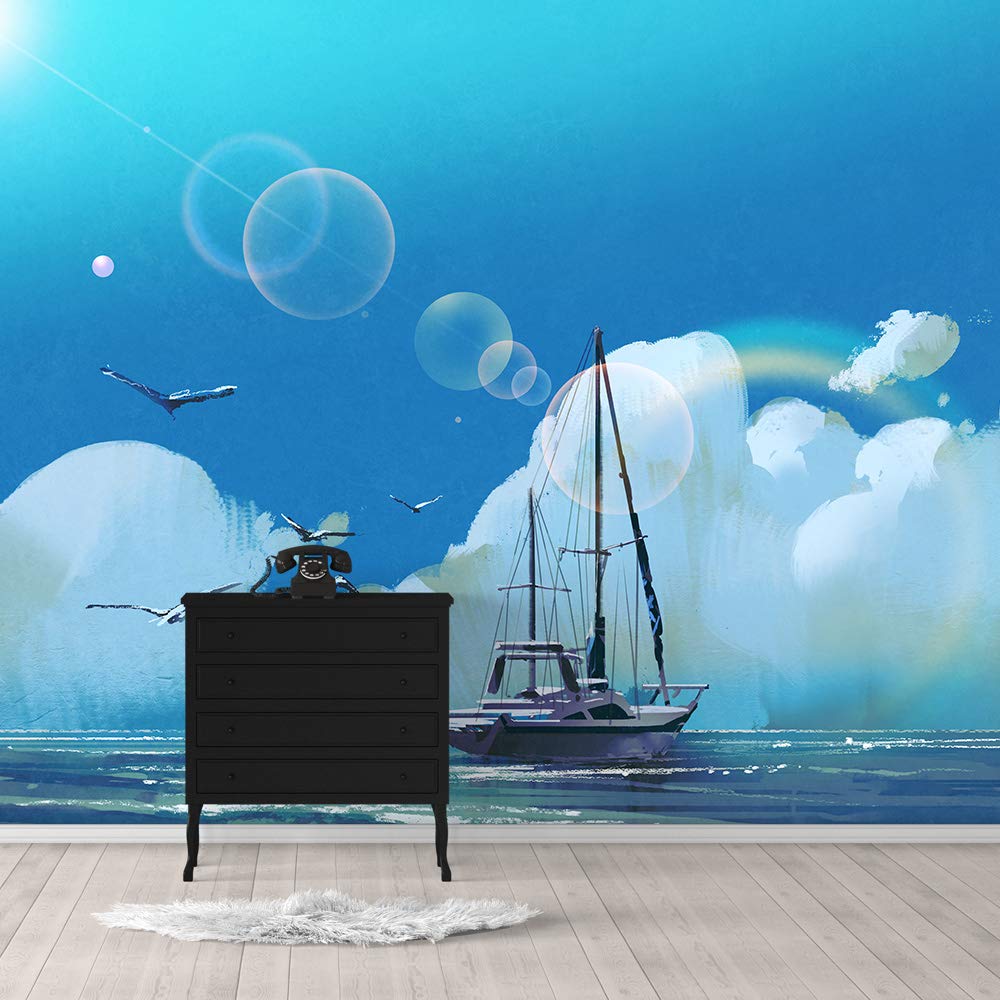 Panda Wings Removable Wallpaper - Peel and Stick Wall Mural for Bedroom (100x144 inches) | Beautiful Nature-Themed Decor for Kids Room, Nursery & Home Office