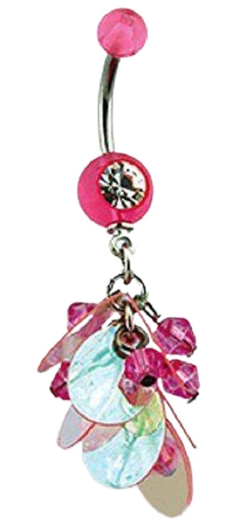 Body Accentz™ 14G Belly Button Ring - Dangle Navel Piercing Jewelry with Beaded Design for Women | Perfect for Parties, Beach & Everyday Wear