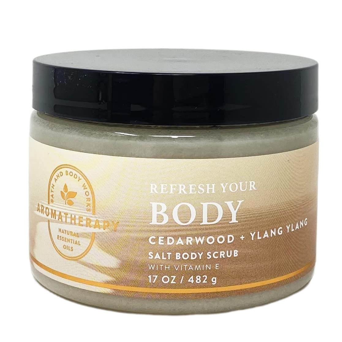 Natural Aromatherapy Body Scrub with Cedarwood & Ylang Ylang - Exfoliating & Moisturizing Salt Scrub for Smooth Skin - 17 oz (482g) - Perfect for Spa Day, Self-Care & Relaxation at Home