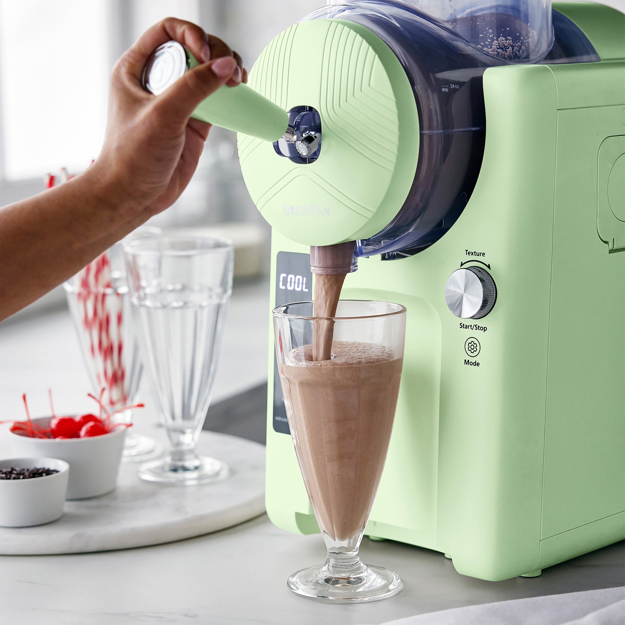 Frost Ice Cream & Frozen Drink Maker - Make Homemade Pistachio Ice Cream, Smoothies & Frozen Treats | Perfect for Parties, Desserts & Summer Refreshments