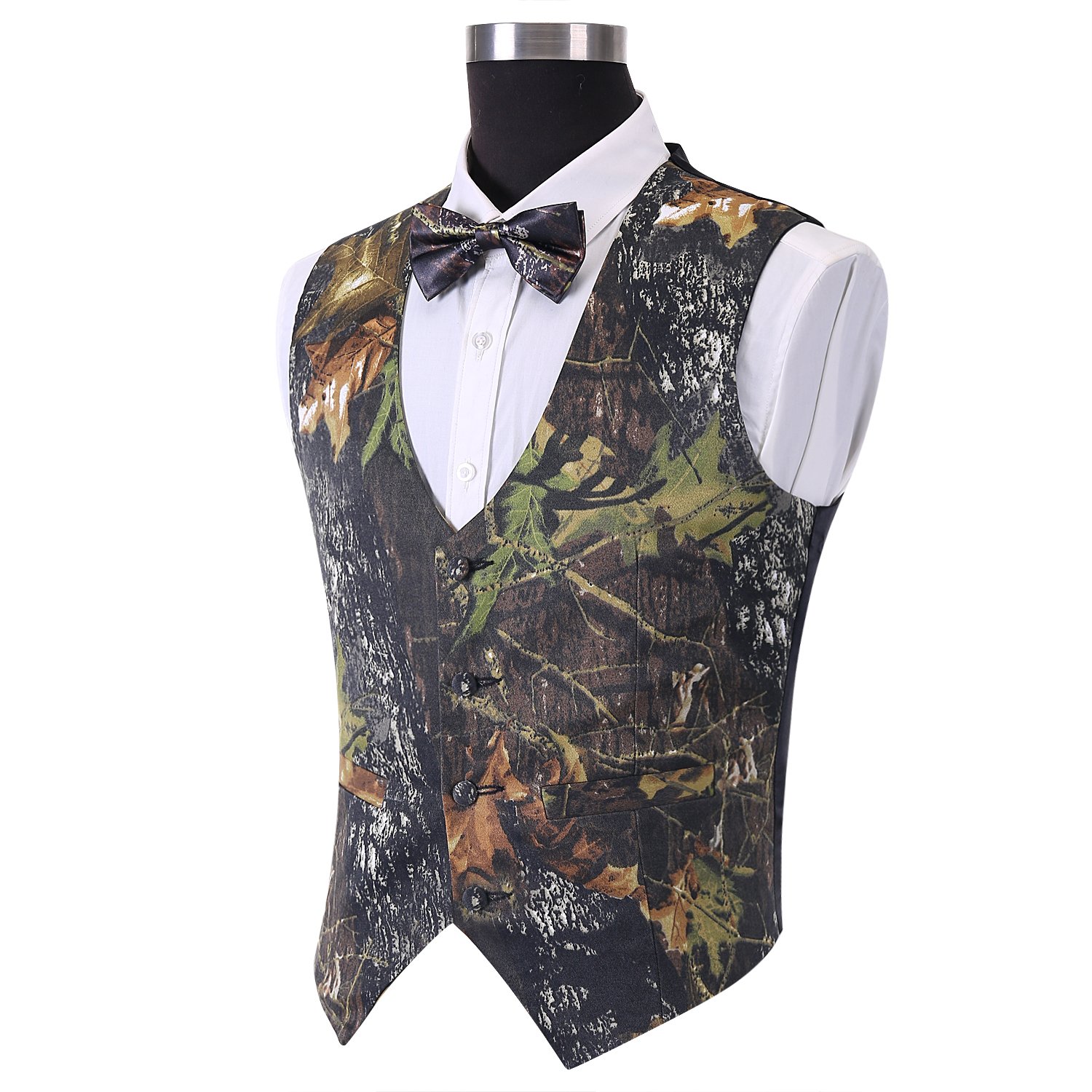 Men's Camo Hunting Vest Sleeveless - Lightweight Camouflage Vest for Outdoor, Wedding Grooms & Casual Wear - Perfect for Hunting, Hiking, Camping & Outdoor Adventures