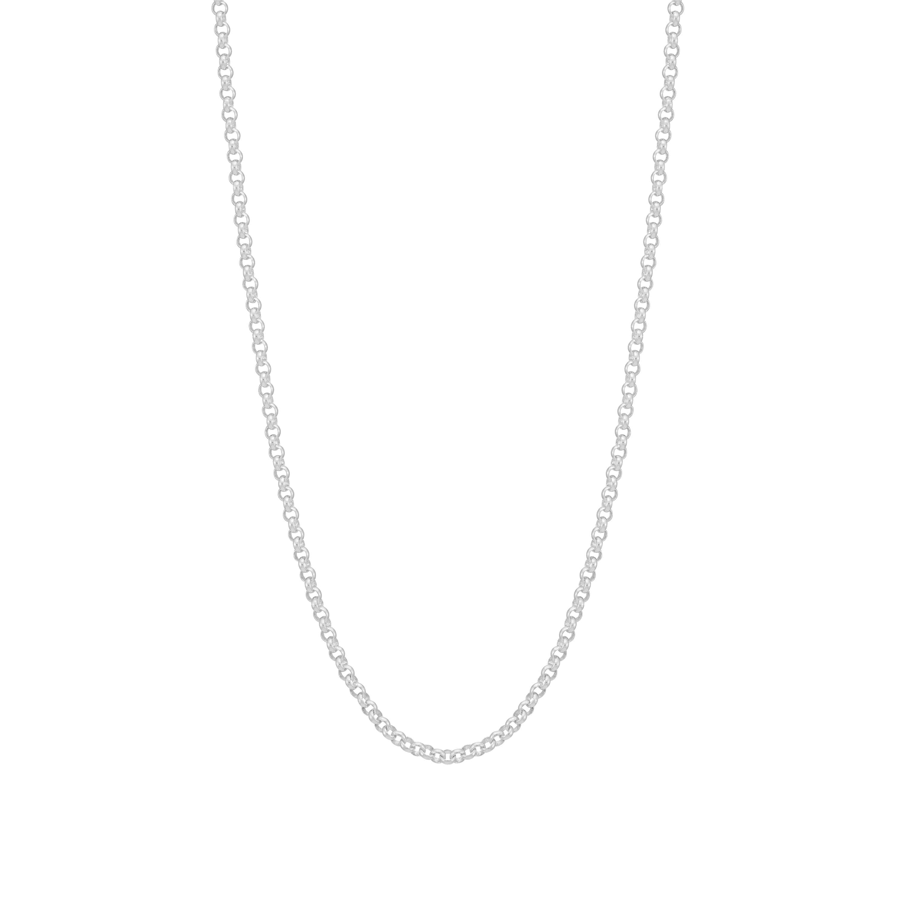 Sterling Silver Plated Belcher Chain Necklace Eb5283S - Elegant Layering Jewelry for Women, Perfect for Daily Wear, Parties & Gifts