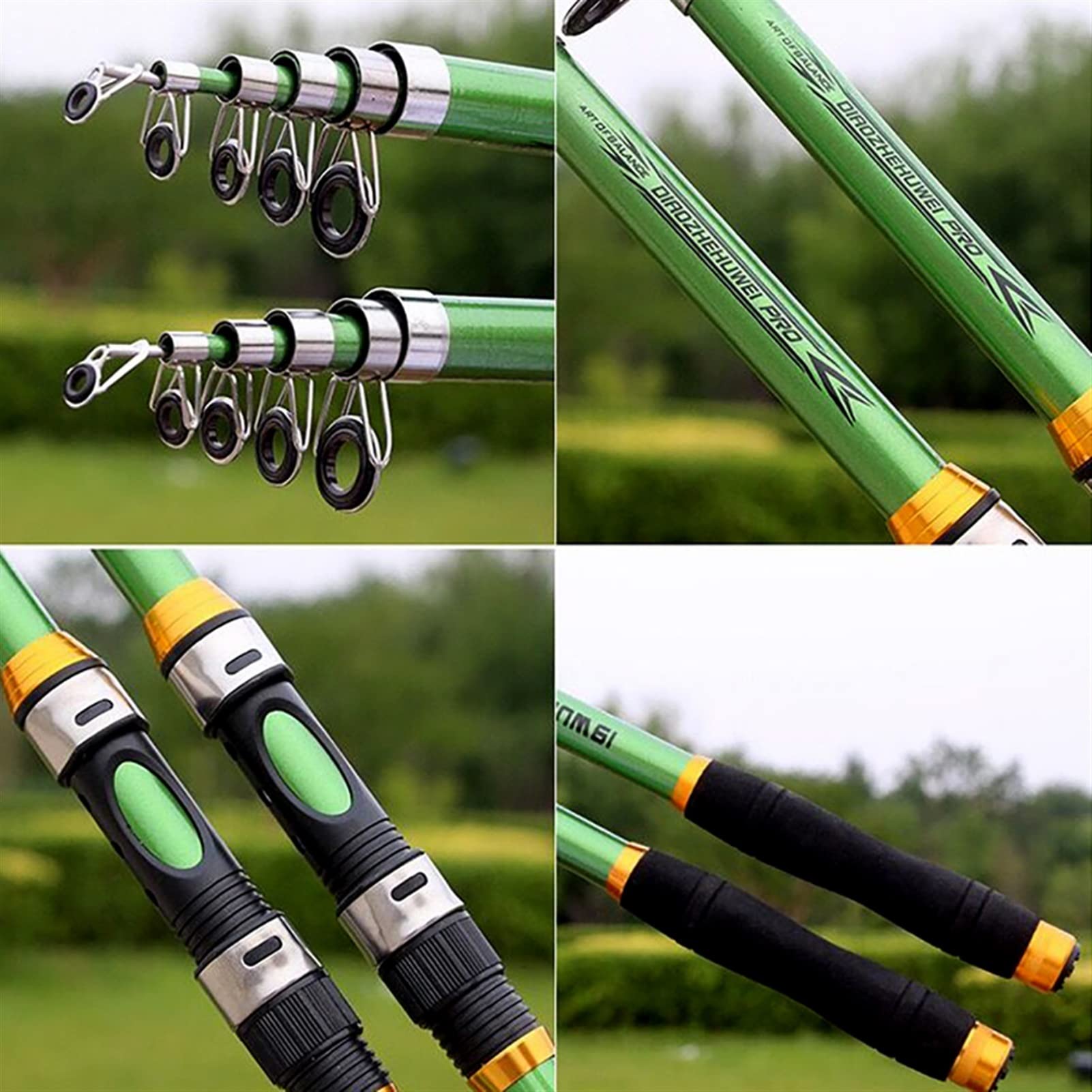 TOMYEUS Super Light Carbon Fiber Fishing Rod - 2.1M Telescopic Spinining Pole for Travel & Carp Fishing | Durable FRP Construction | Perfect Fishing Gift for Anglers | Ideal for Freshwater, Saltwater & Outdoor Adventures