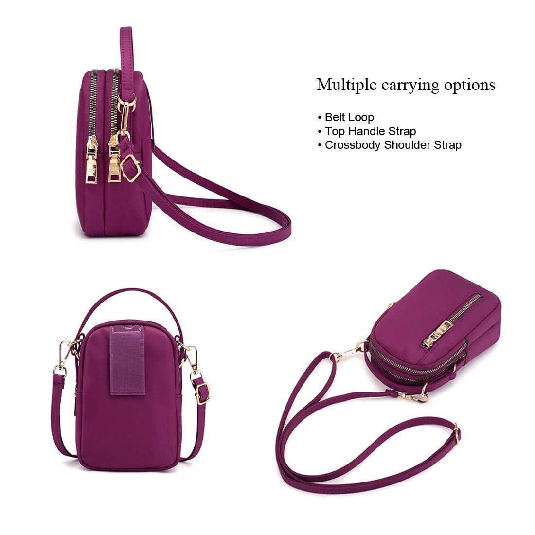 Women's Small Crossbody Phone Bag - Slim Wallet Purse for Samsung Galaxy S24/S23/S22/S21/Plus/A15/A35, iPhone 15/SE, Pixel 8a - Hands-Free Essentials for Travel, Shopping & Daily Use