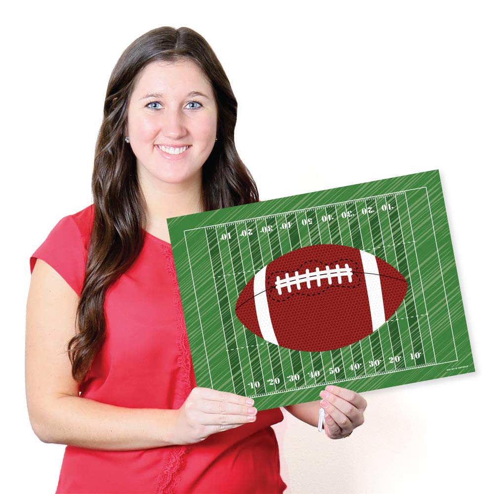Big Dot of Happiness End Zone Football Party Table Decorations - 16-Pack Football Themed Placemats for Baby Showers, Birthday Parties & Game Day Celebrations - Perfect for Sports-Themed Events & Home Decor