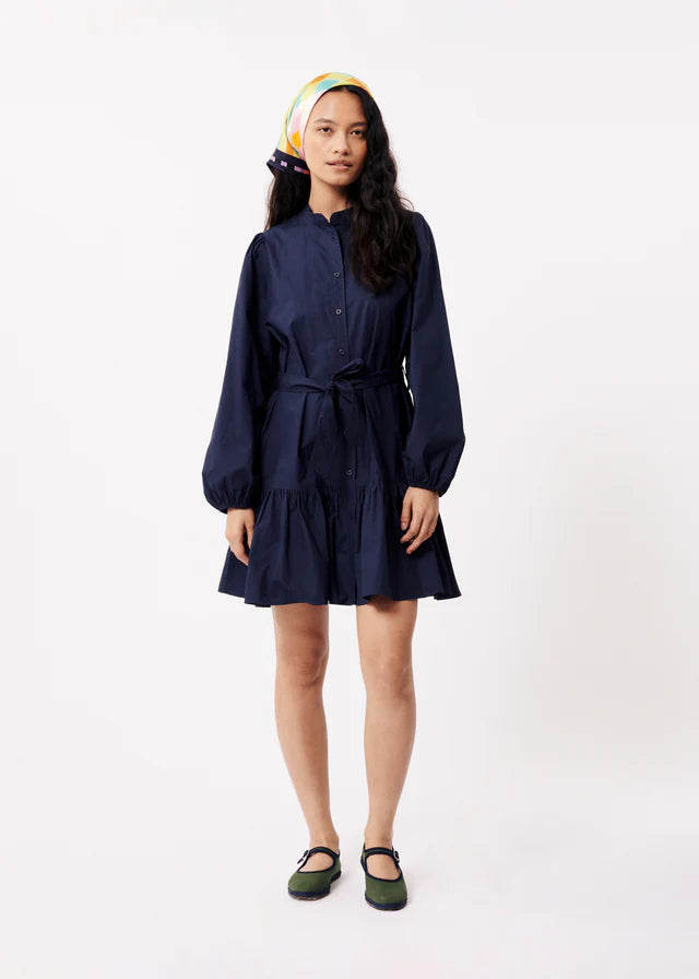 ALIZZE Women's Long Sleeve Mini Dress - Navy Blue Flowy Party Dress for Night Out, Date Night, and Special Occasions
