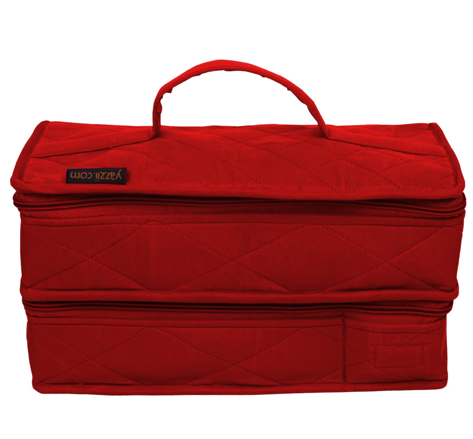 Yazzii Deluxe Portable Craft Storage Organizer Bag for Quilting, Needlework, Knitting, Sewing & Applique - Arts & Crafts Supplies Organizer with Multiple Pockets - Perfect for Travel, Home & Studio Use