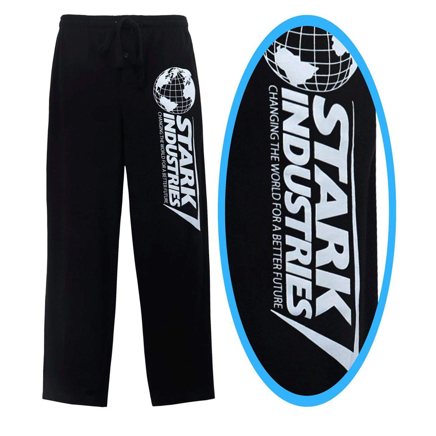 Stark Industries Iron Man Logo Men's Pajama Pants - Superhero Lounge Wear for Marvel Fans & Sleep Comfort