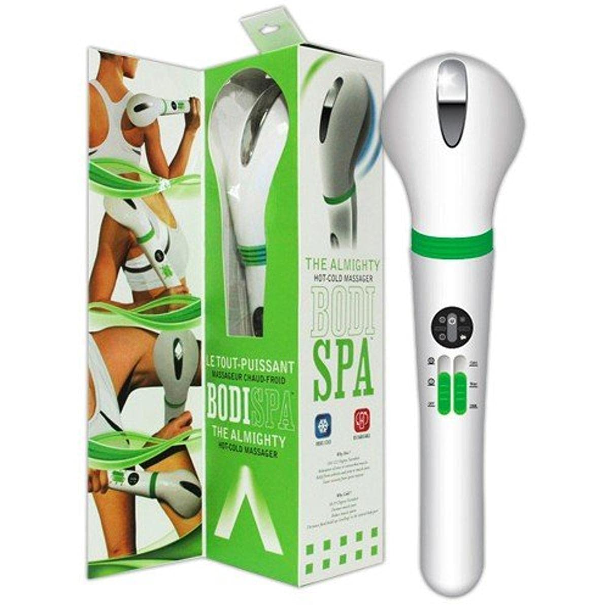 Rechargeable 2-Speed Hot & Cold Vibrating Massager - 0.54lb Portable Muscle Pain Relief for Back, Neck, Shoulders - Perfect for Home, Office & Travel Use