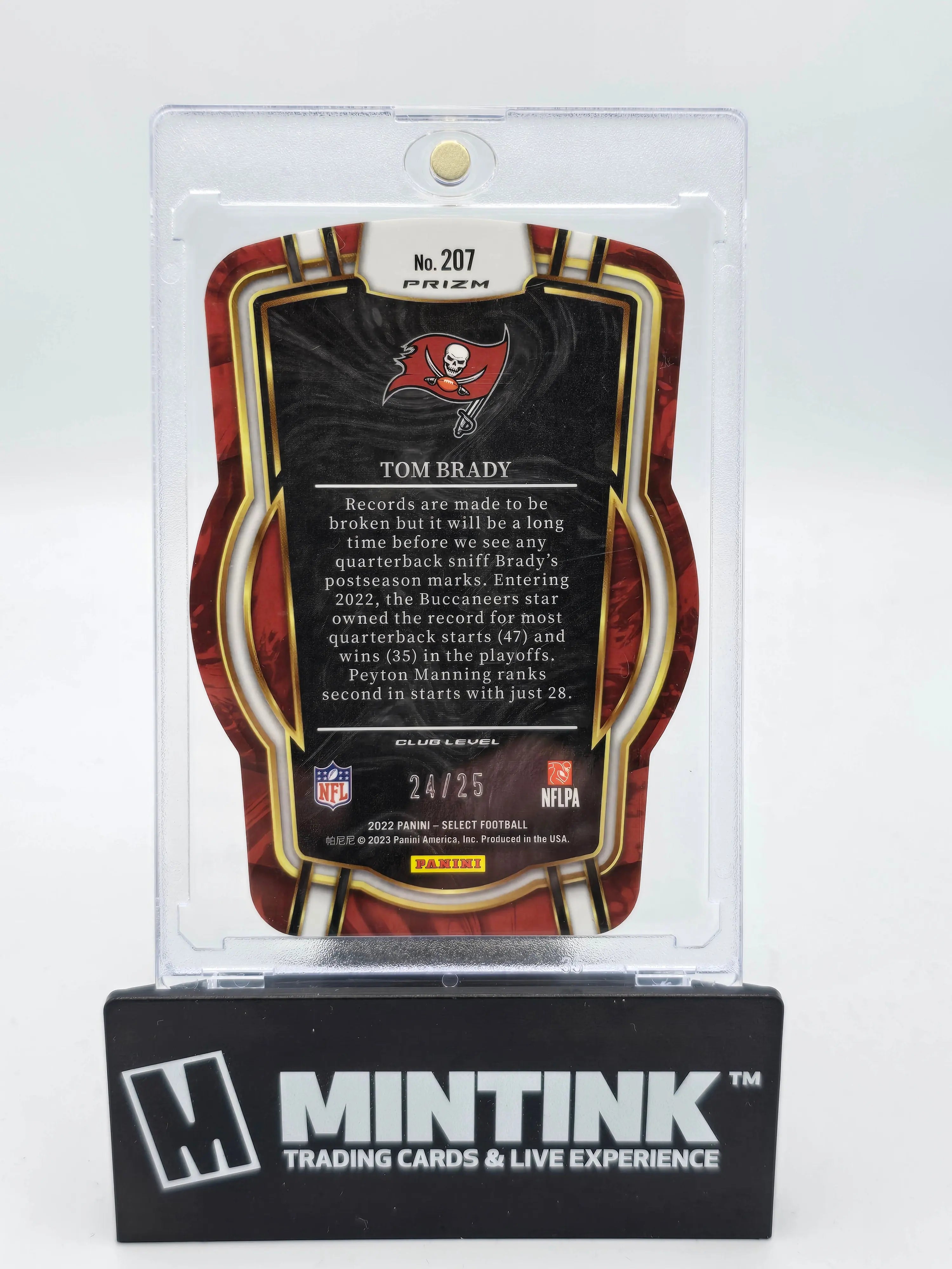 2022 Panini Select Football Tom Brady Tie Dye Die Cut Prizm #/25 - Rare Collectible Trading Card for NFL Fans & Sports Memorabilia Collectors - Perfect for Display, Investment & Gifting