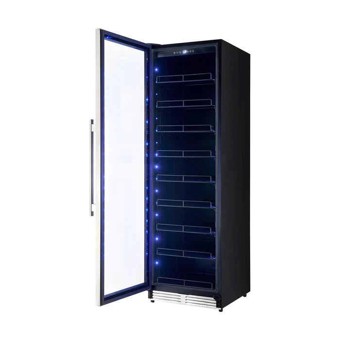 Forno Cesinali 24 Inch Stainless Steel Beverage Cooler - Energy Efficient Under Counter Fridge for Beer, Wine & Soda - Perfect for Home Bars, Restaurants & Offices (Model FBCBI6703 24S)