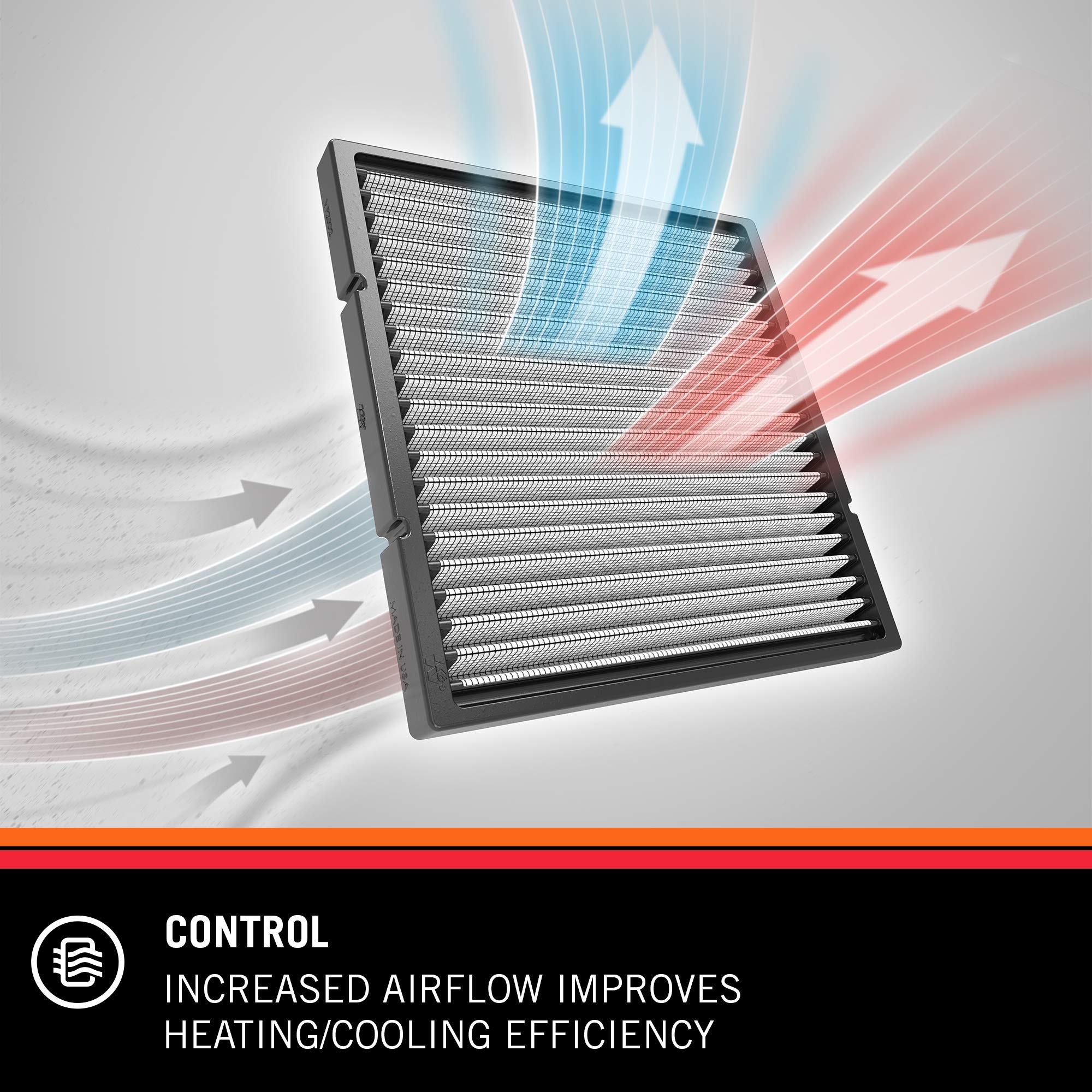 K&N Premium Washable Cabin Air Filter VF2000 & High Performance Engine Air Filter Replacement 33-2443 - Improve Air Quality for Cars, Trucks & SUVs
