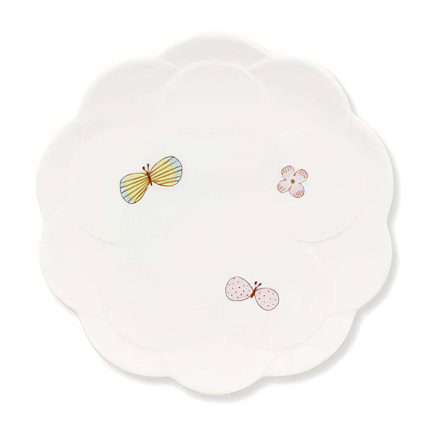Harekutani Porcelain Butterfly Bowl - Handcrafted Japanese Ceramic Serving Dish for Desserts, Salads & Snacks | Elegant Tableware for Tea Parties, Weddings & Home Decor