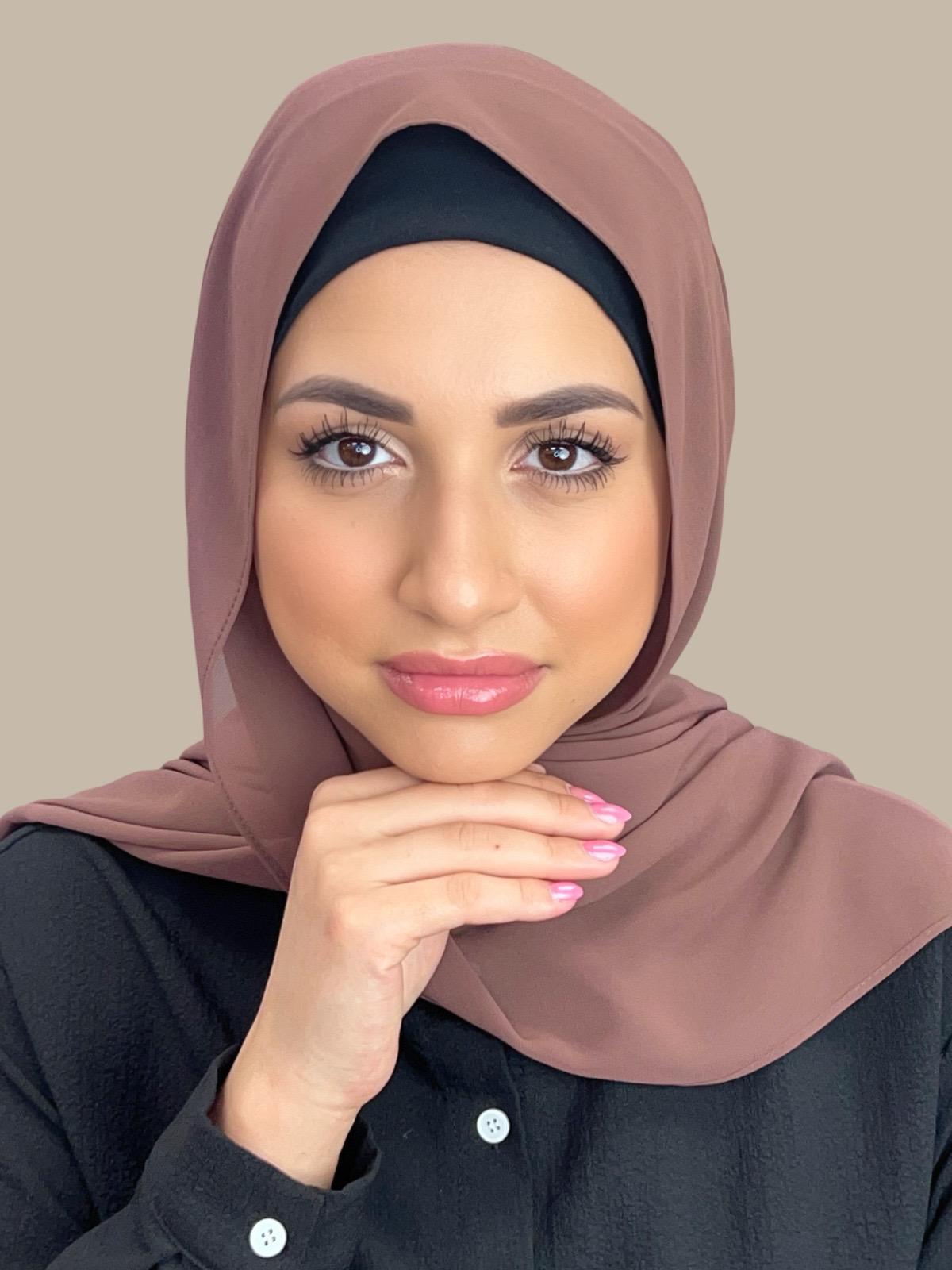 Premium Chiffon Hijab Scarf - Soft & Breathable Cappuccino Color for Women - Perfect for Daily Wear, Prayer, and Special Occasions
