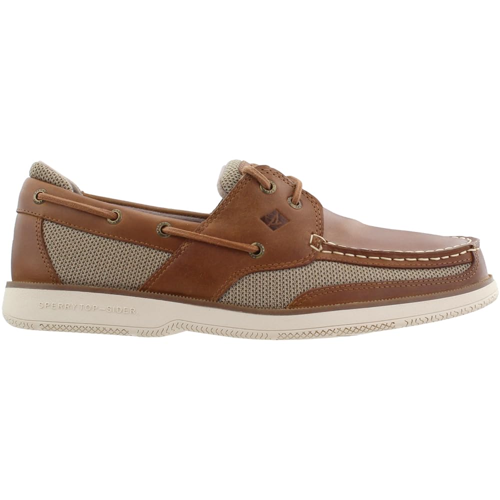 Sperry Men's Surveyor 2-Eye Boat Shoe - Classic Leather Deck Shoes for Men | Non-Slip Boat Shoes for Sailing, Fishing & Casual Wear