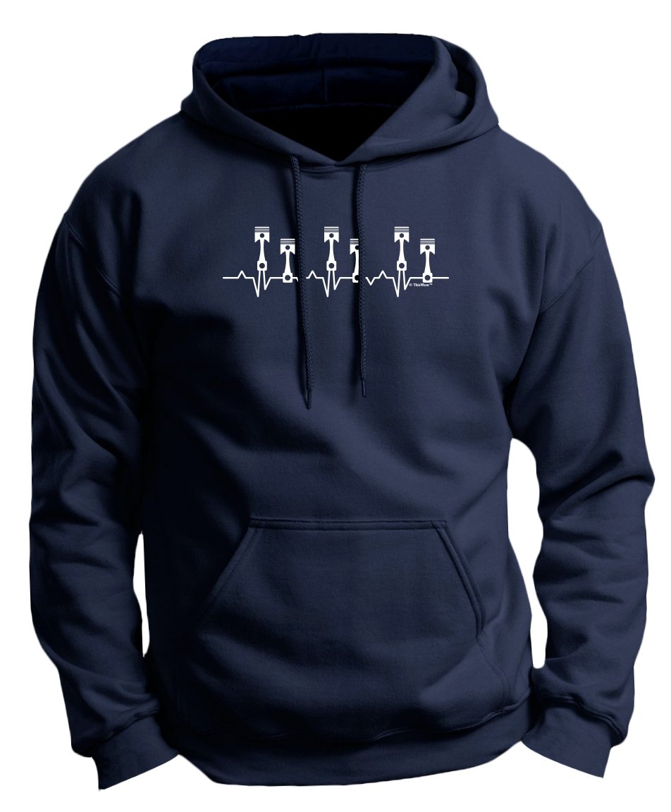 Premium Car Gifts Piston Heartbeat Mechanic Hoodie Sweatshirt - Perfect for Auto Enthusiasts, Mechanics & Car Lovers | Ideal for Work, Gifts & Casual Wear
