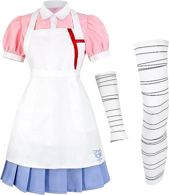 Anime Cosplay Costume for Women - Pink Dress Set with Arm & Leg Sleeves | US Size | Perfect for Halloween, Comic Con & Cosplay Events
