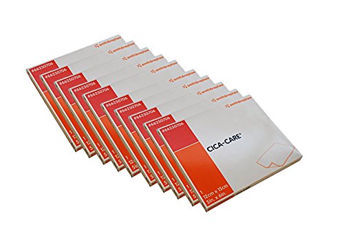 Cica Care Silicone Gel Sheeting 5x6 Inch (12.7x15.2 cm) - Sterile Scar Treatment Sheets - 10 Pack - Medical Grade for Post-Surgery, Burns & Keloids - Reduce Scar Appearance
