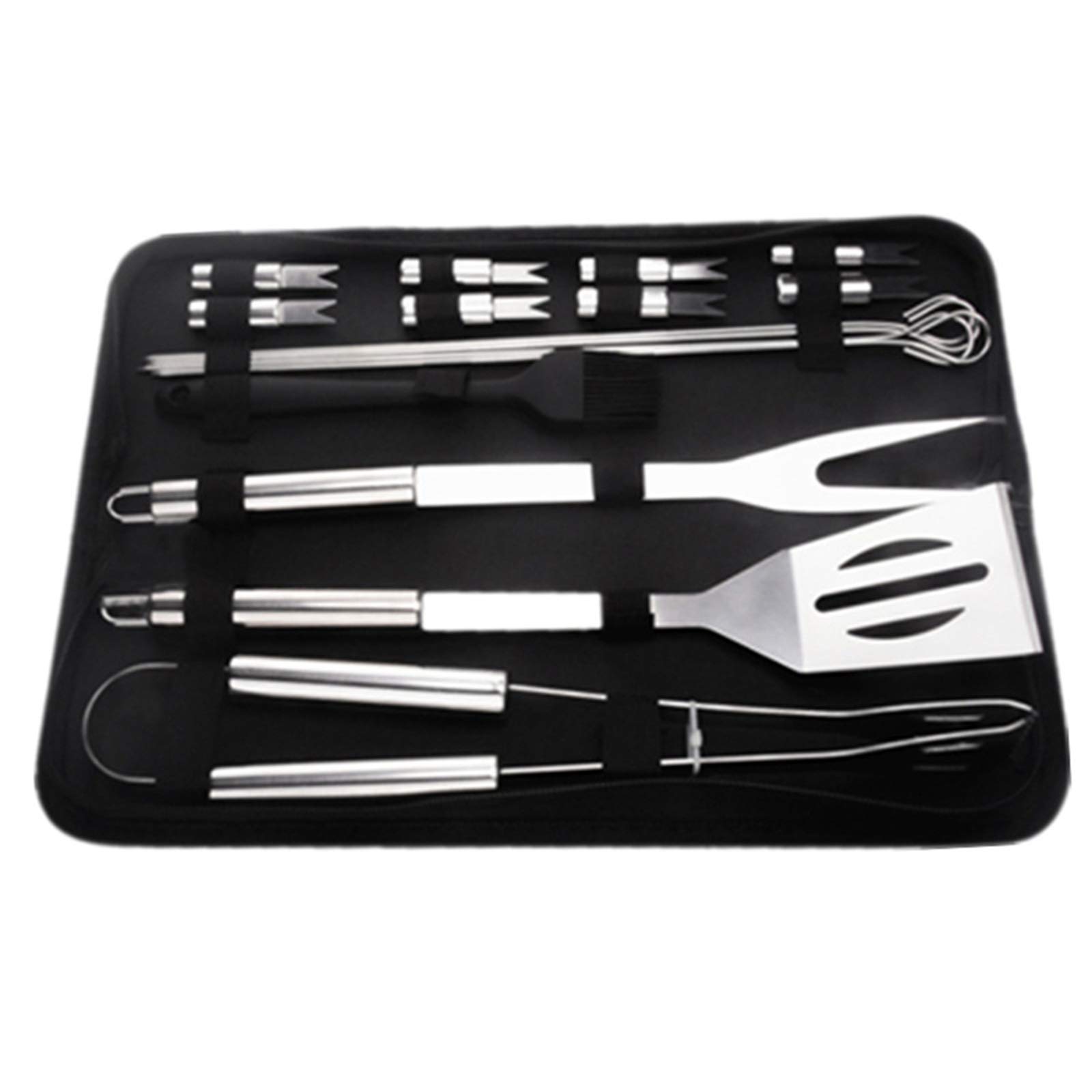 Valink 6-Piece Stainless Steel BBQ Grill Tool Set - Spatula, Fork, Tongs, Brush - Heavy Duty Grilling Accessories for Outdoor Cooking, Camping & Backyard Barbecues