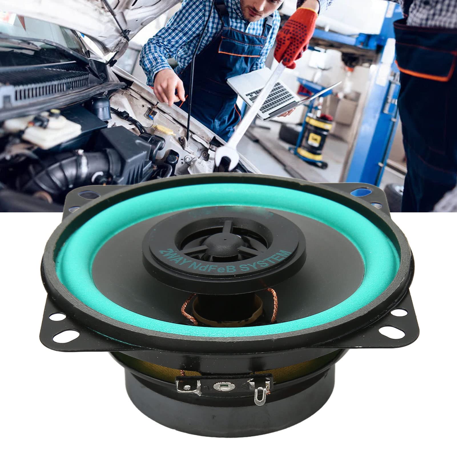 100W 4 Inch Car Speakers - High Fidelity Coaxial Loudspeaker, Durable & Wear Resistant for Enhanced Car Audio Systems - Perfect for Sedans, SUVs, and Trucks