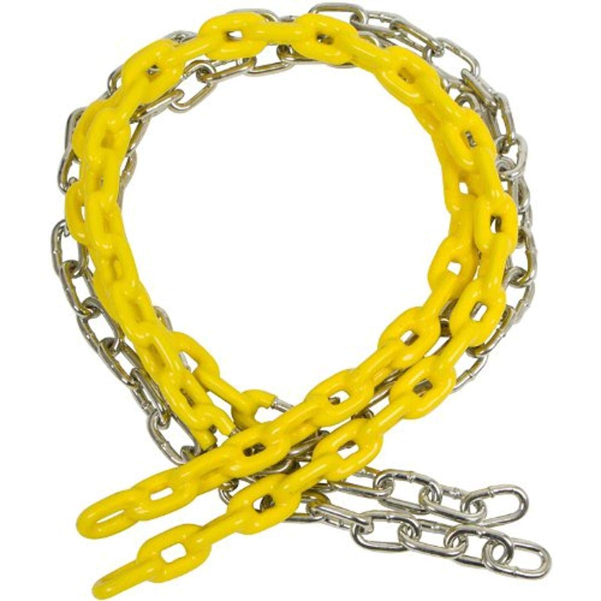 SSS Logo Coated Swing Chain for Kids - 5.5ft Yellow Playground Swing Set Accessories | Durable & Safe Outdoor Swing Equipment for Backyard, Park & School Playgrounds
