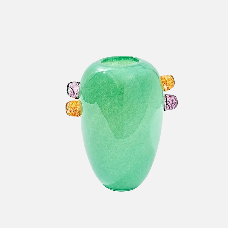 Gemstone Cluster Glass Vase & Candle Holder - Elegant Home Decor for Centerpieces, Wedding Decorations & Boho Style Interior Design