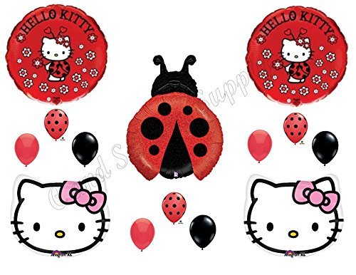 Hello Kitty Ladybug Birthday Party Balloons Decorations Supplies for Girls - Perfect for Birthday Parties, Baby Showers & Themed Events