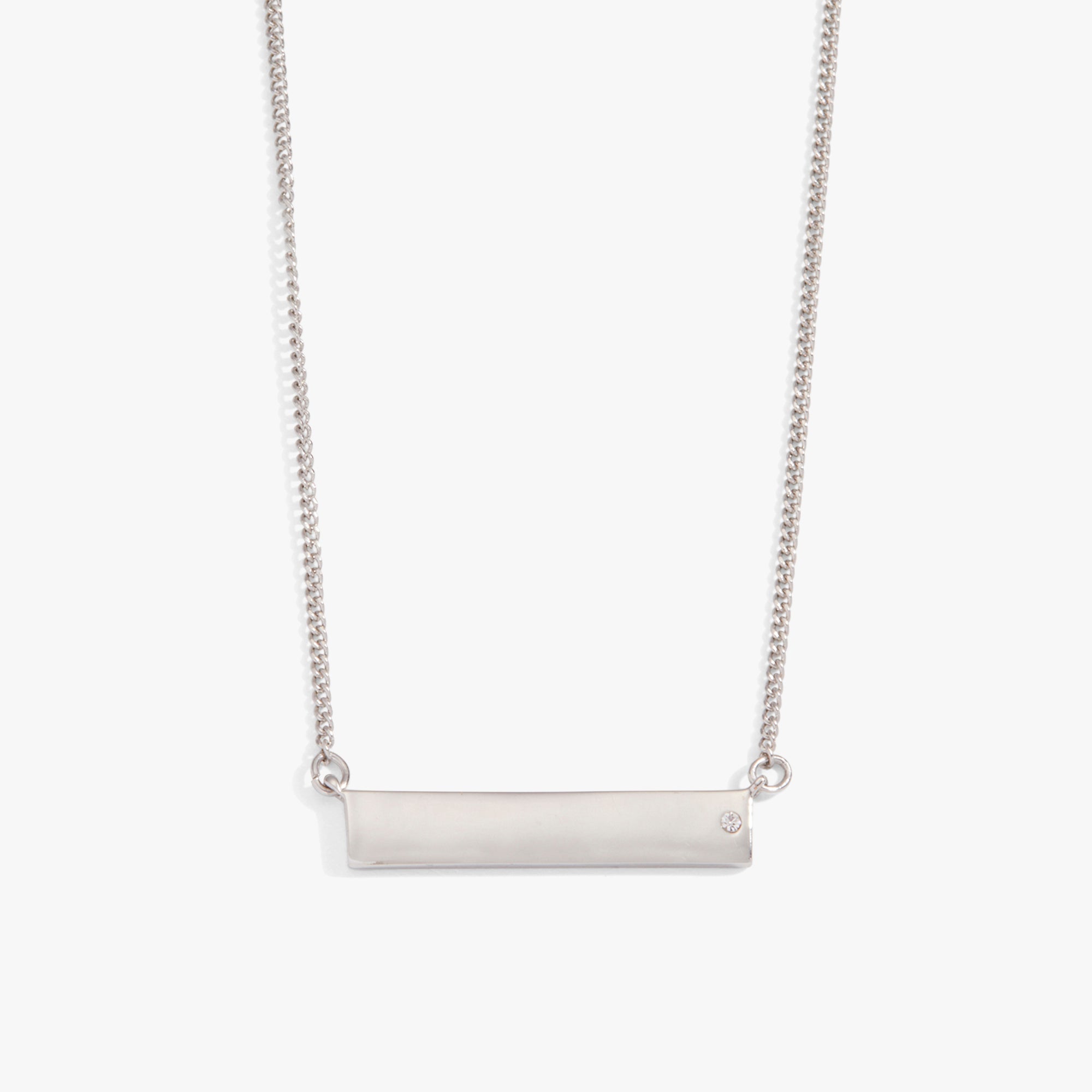Elegant Bar Necklace with Sparkling Crystal Accent - Perfect for Date Nights, Weddings & Special Occasions