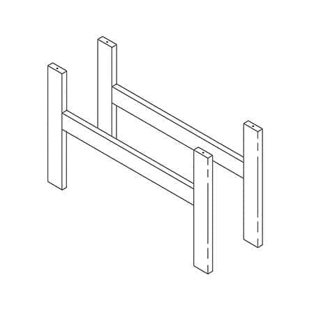 Heavy Duty Middle Support Frame for High & Bunk Beds - Durable Metal Bed Rail for Kids, Teens & Adults - Perfect for Dorm Rooms, Guest Beds & Space-Saving Bedroom Designs