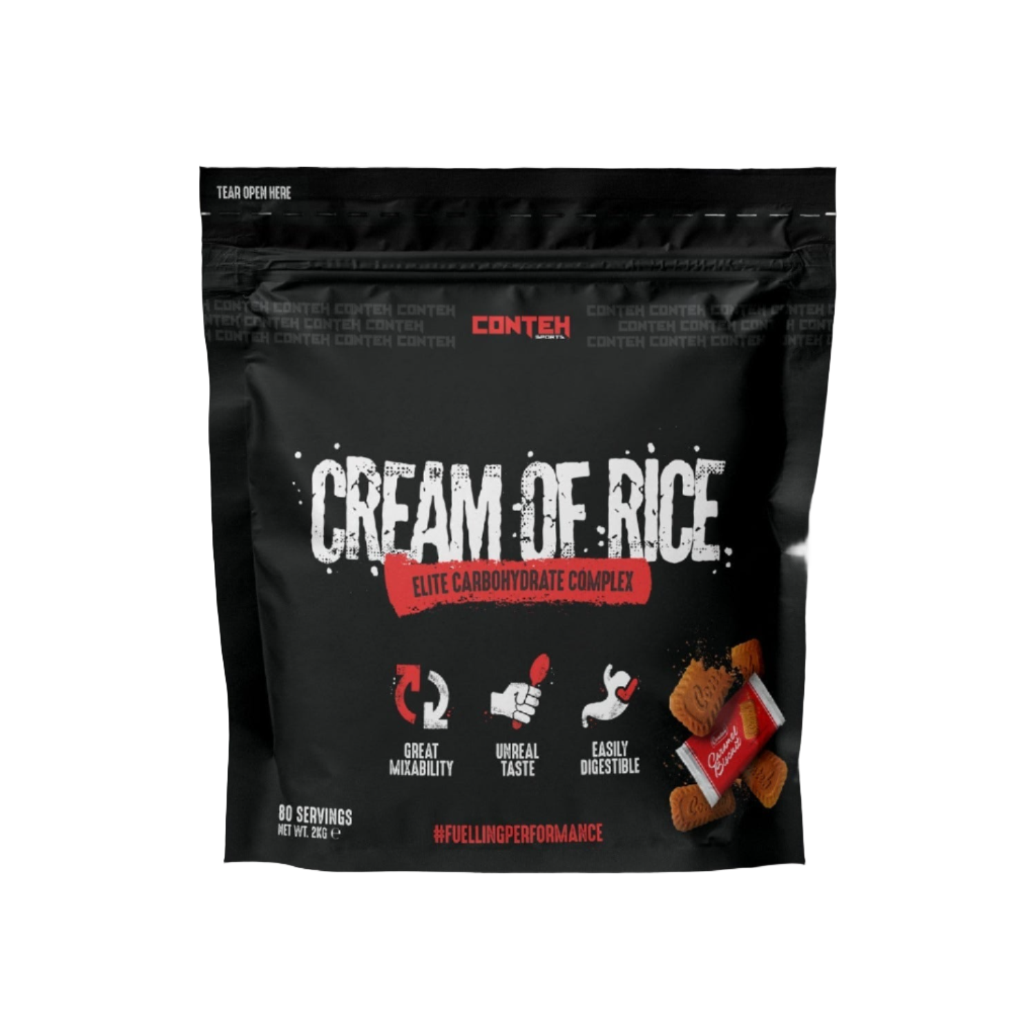 Conteh Sports Cream of Rice - 2kg (4.4 lbs) Gluten-Free Instant Rice Cereal for Athletes & Fitness - Perfect for Pre-Workout, Post-Workout & Breakfast