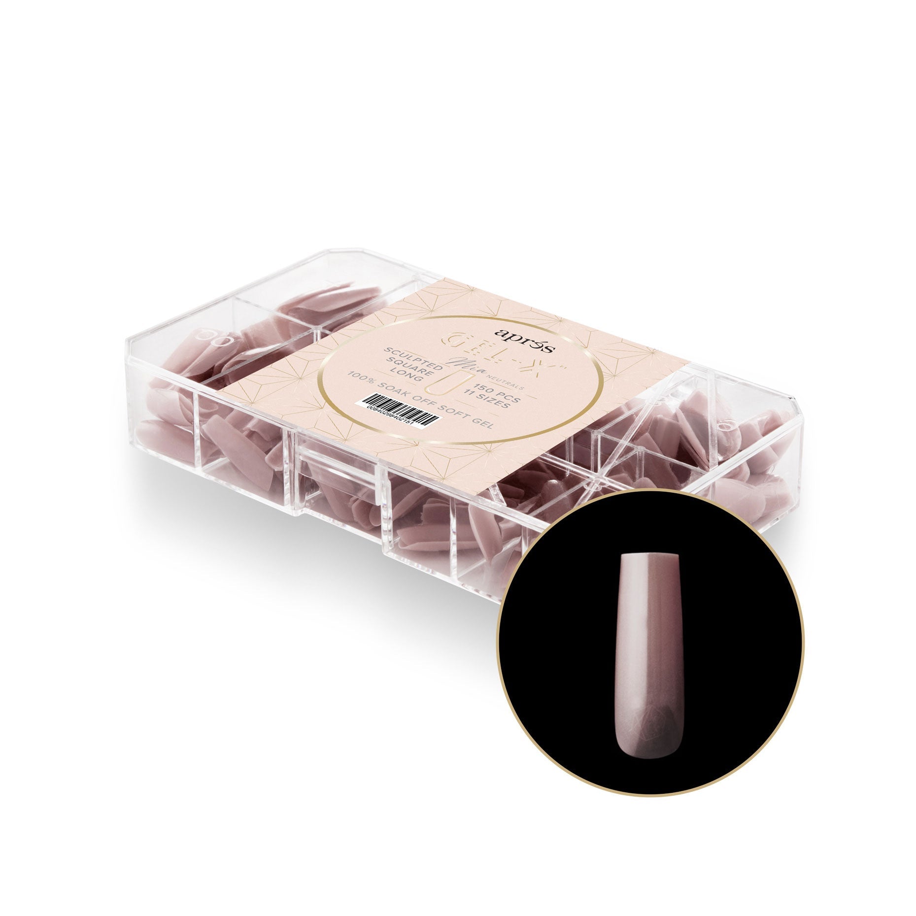 Apres Neutrals Extension Tips 150Pcs - Professional Acrylic Nail Tips for Manicures, Salon & DIY Nail Art - Perfect for Gel, Acrylic & Dip Powder Applications
