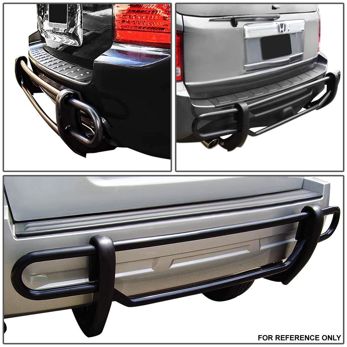 DNA Motoring RBG-005-BK Black Rear Bumper Protector Guard for Trucks & SUVs - Scratch & Impact Protection for Parking & Off-Road Use