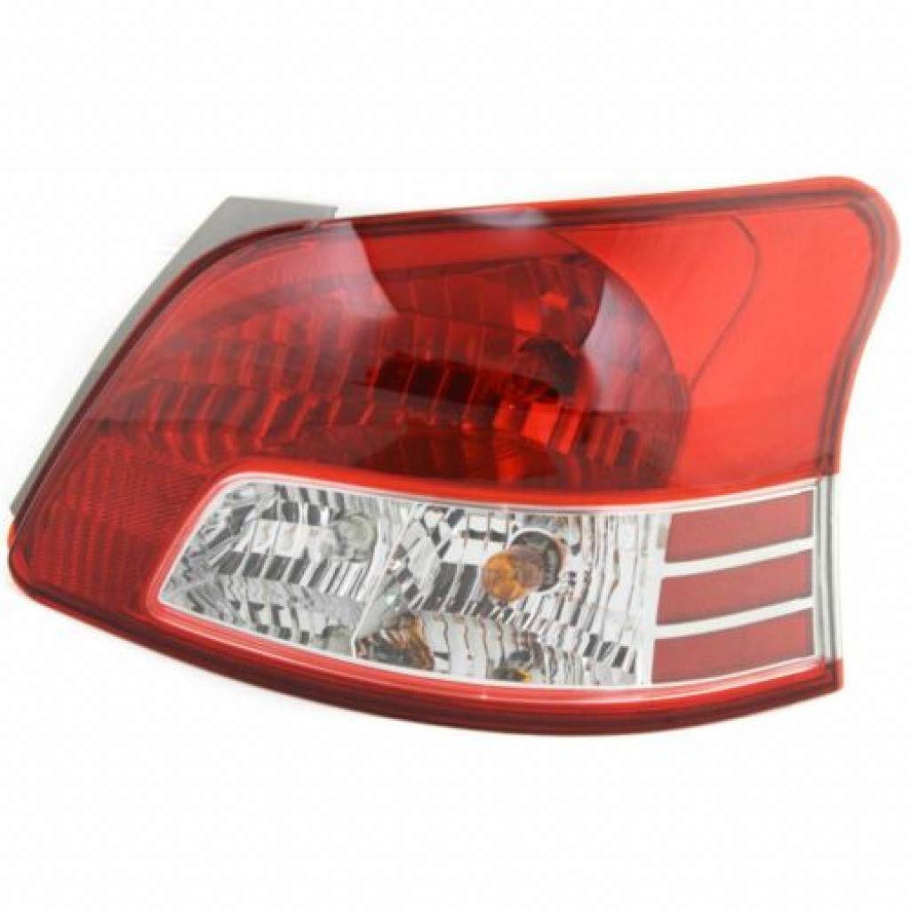 2007-2012 Toyota Yaris Sedan Tail Lights Pair - Driver & Passenger Side Rear Replacement for Base Model (Fits TO2818133, TO2819133, 8155152600, 8156152550) | Perfect for Night Driving & Enhanced Vehicle Safety