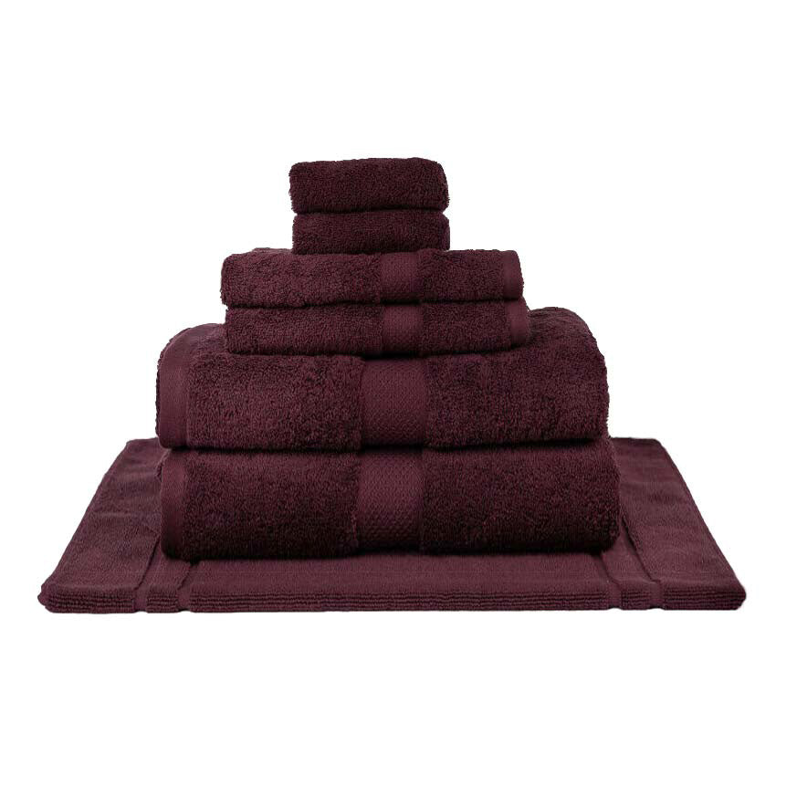 Premium 100% Combed Cotton Bath Towel Set - 7-Piece Luxury Burgundy Bath Sheets for Spa, Hotel & Home Use | Ultra Soft & Absorbent Towels for Bathroom, Pool & Gym