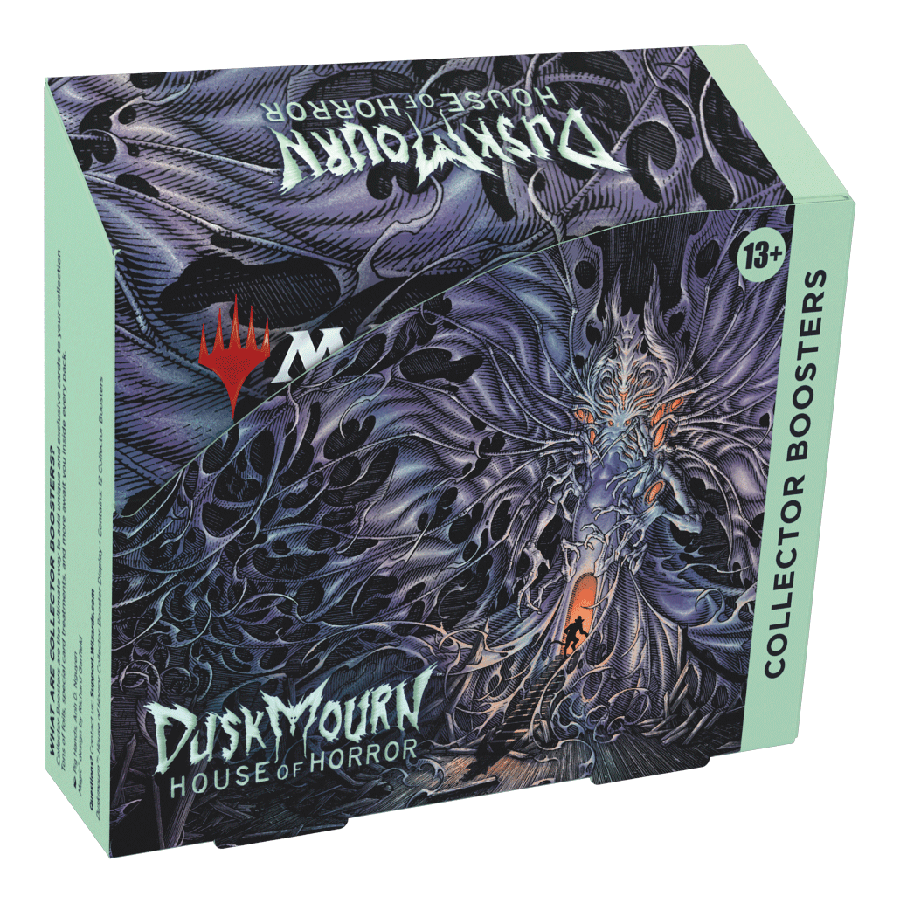 Magic: The Gathering Duskmourn House of Horrors Collector Booster Display Case (6 Boxes) - Perfect for MTG Draft Nights, Tournaments & Card Collectors