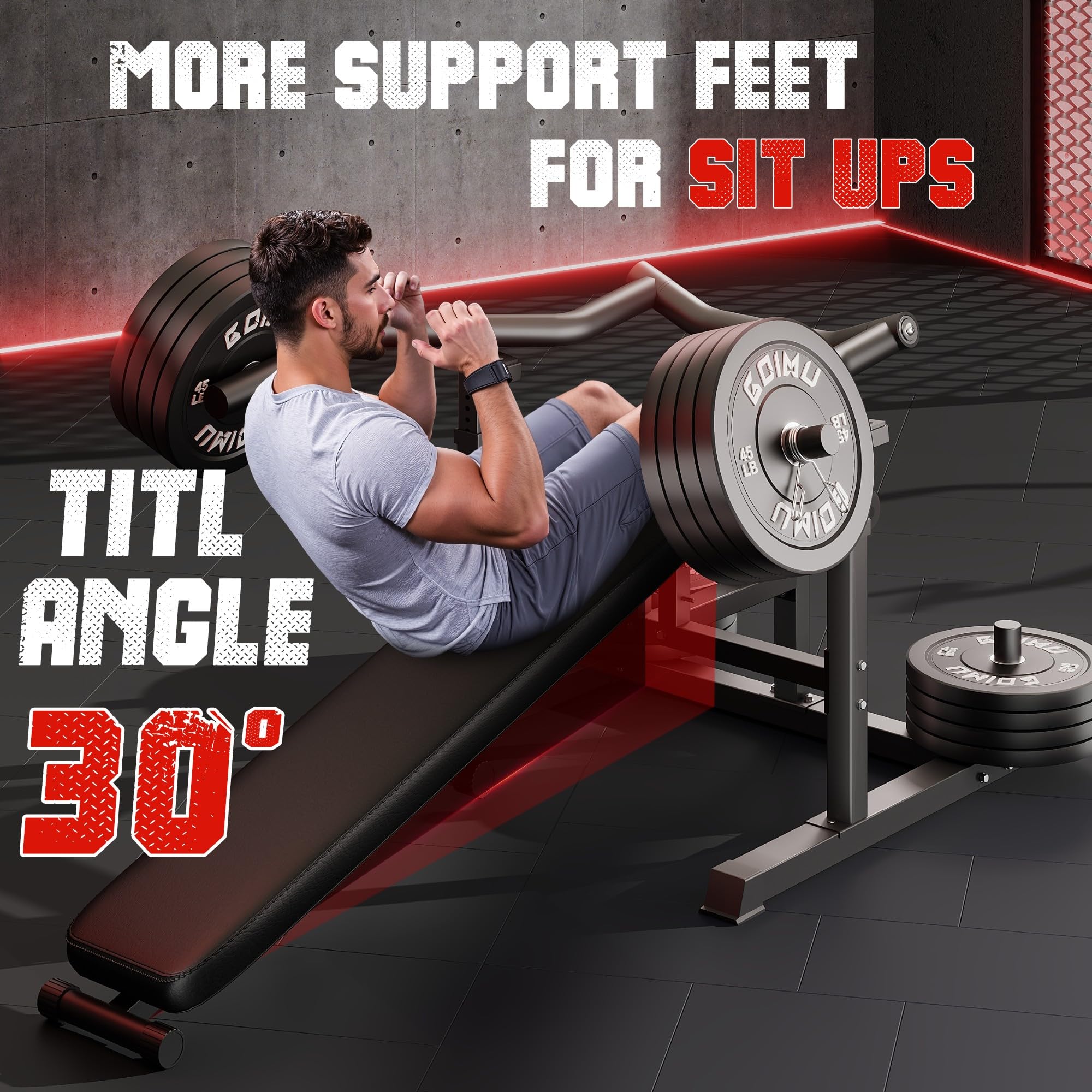 Adjustable Flat Incline Chest Press Machine with Independent Converging Arms - Home Gym Equipment for Chest & Ab Workouts | Perfect for Strength Training & Muscle Building at Home