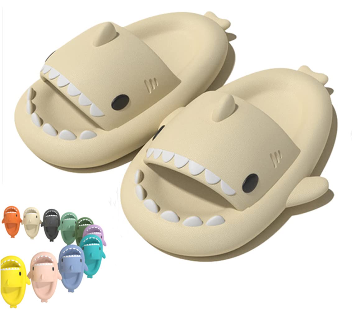 2022 Cute Shark Slippers for Women & Men - Anti-Slip Open Toe Slides with Cloud Sole - Summer Novelty Sandals for Indoor/Outdoor Wear - Perfect for Beach, Poolside & Home Relaxation
