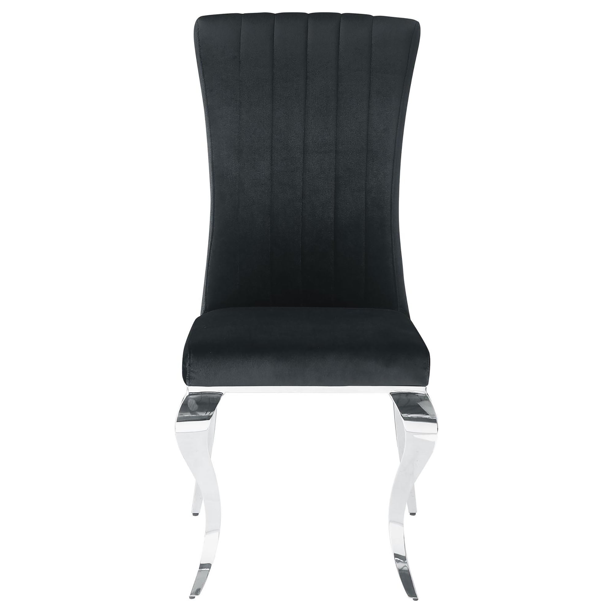 Modern Black Upholstered Dining Side Chairs Set of 4 - Comfortable Fabric Kitchen Chairs with Wooden Legs - Perfect for Dining Room, Kitchen, Office or Small Space Decor