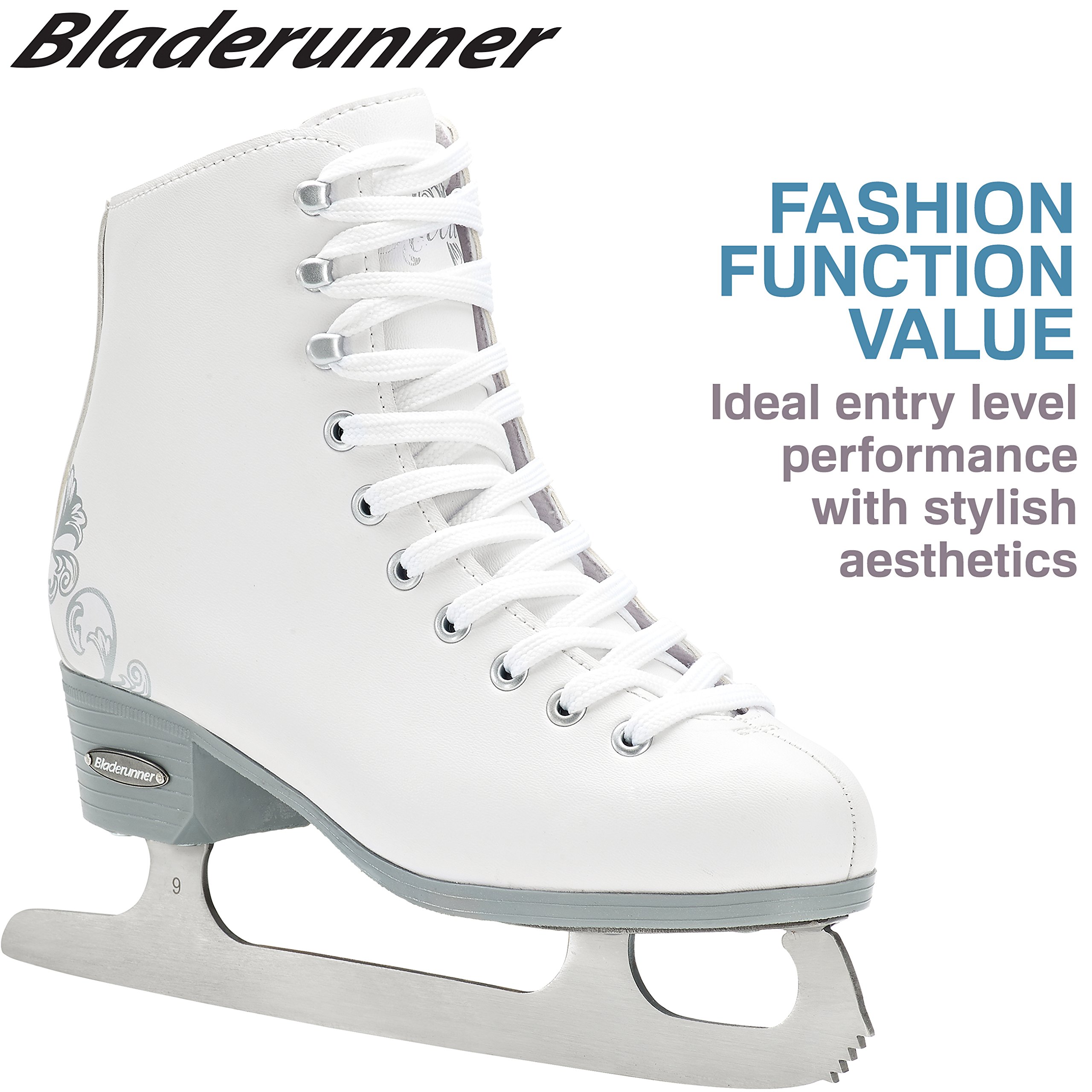 Rollerblade Allure Girls Figure Ice Skates - White - Comfortable & Stylish for Beginners & Kids - Perfect for Ice Rinks, Birthday Parties & Winter Sports