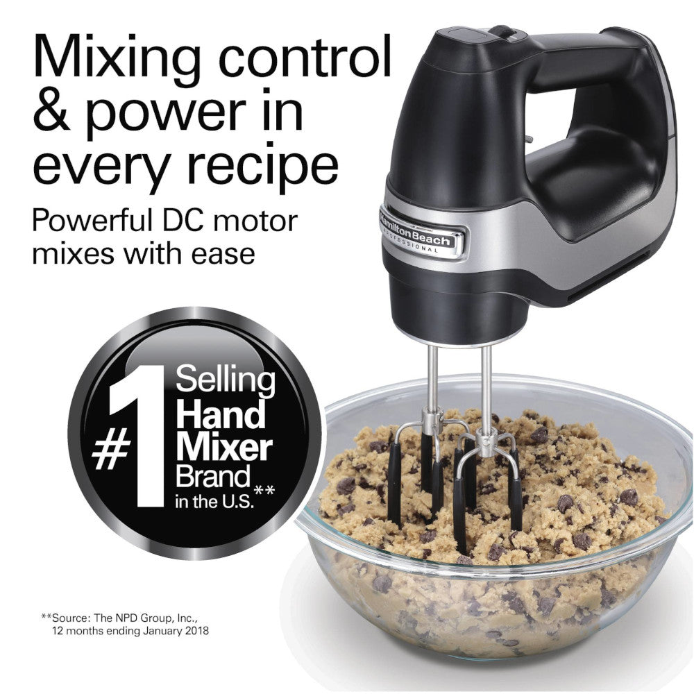 Hamilton Beach Pro 7-Speed Hand Mixer - 62655C | Factory Serviced with Home Essentials Warranty | Perfect for Baking, Whipping & Mixing in Home Kitchens