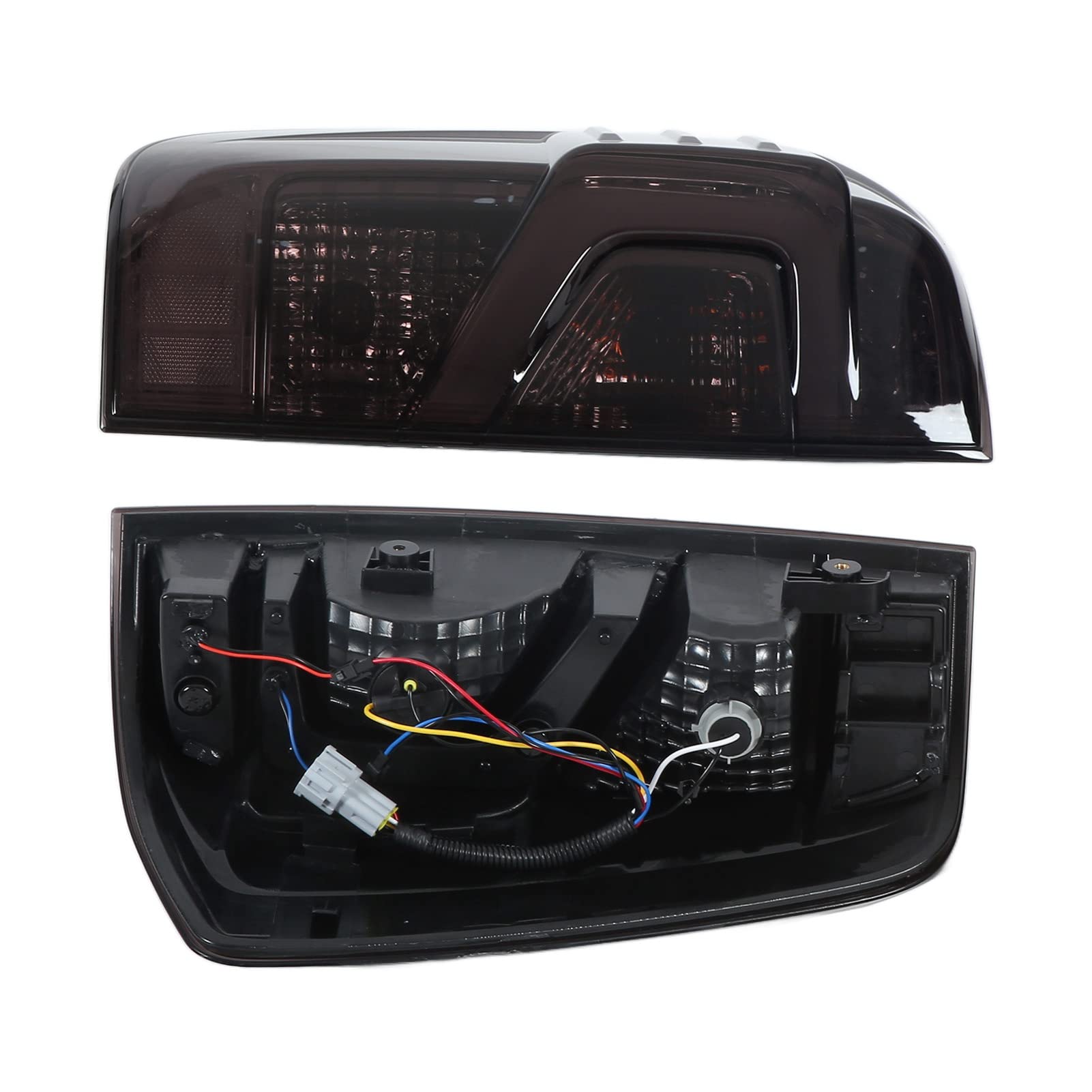Aramox 2Pcs Car LED Tail Lights - 12V Red Smoke Lens Brake Reverse Turn Signal Lights for Nissan Navara NP300 2021 | Durable Replacement for Halogen Lights | Perfect for Night Driving & Off-Road Adventures