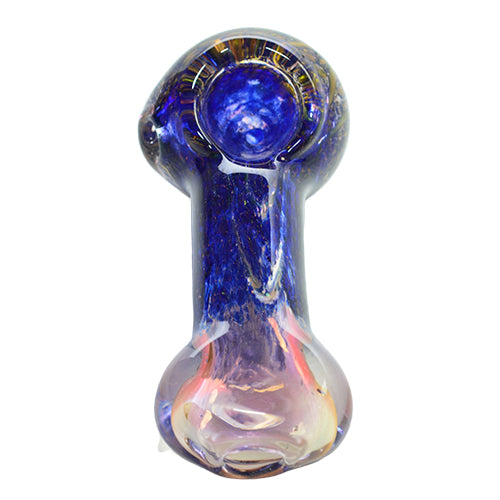 Premium Ocean Swirl Glass Hand Pipe - Artistic Water Pipe for Smoking - Perfect for Home Use, Travel & Gifts
