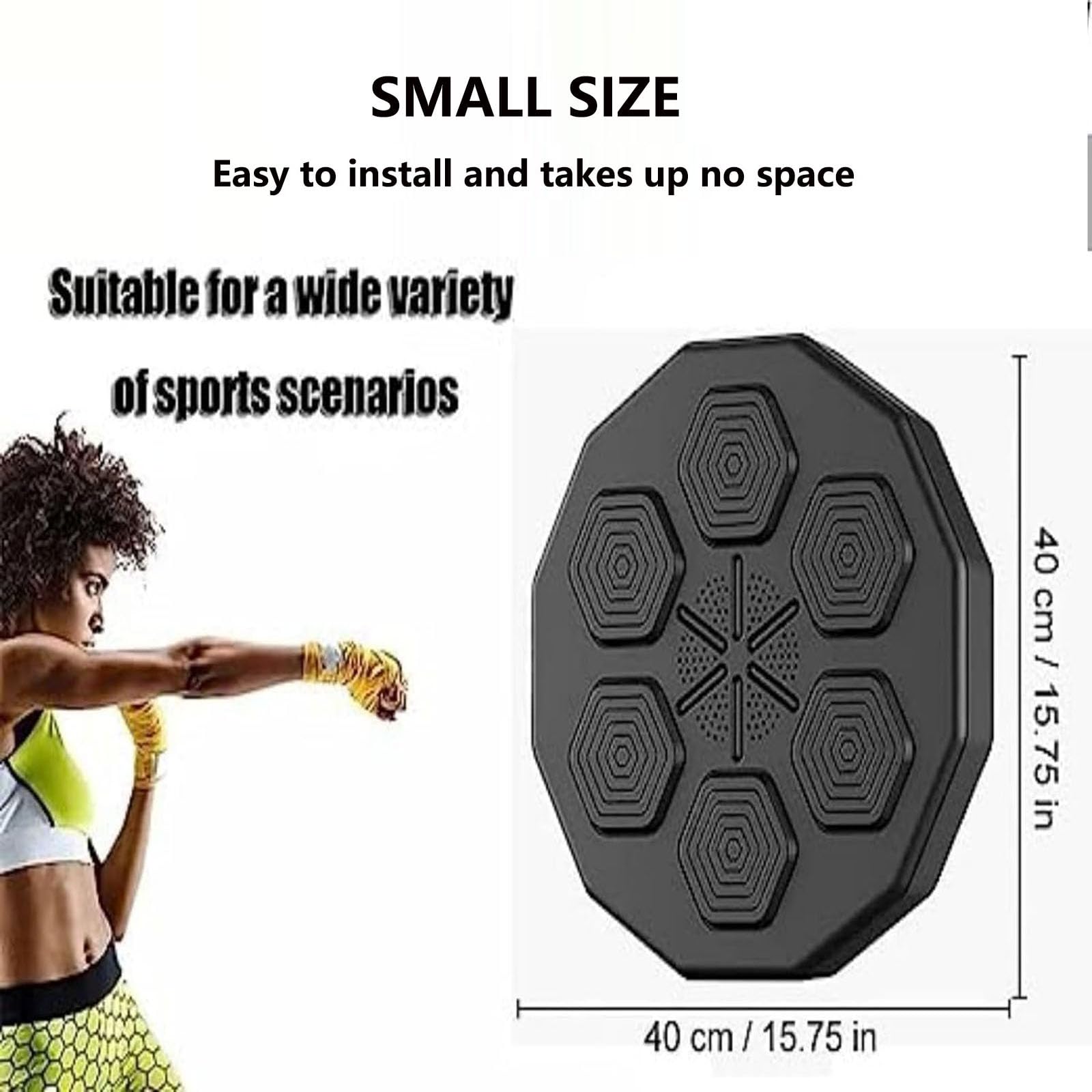 Smart Boxing Machine Wall Mounted - Music Boxing Training Equipment with Punching Target for Home Workout, Stress Relief & Fitness | Perfect for Boxing Training, Cardio Exercise & Stress Relief at Home or Gym