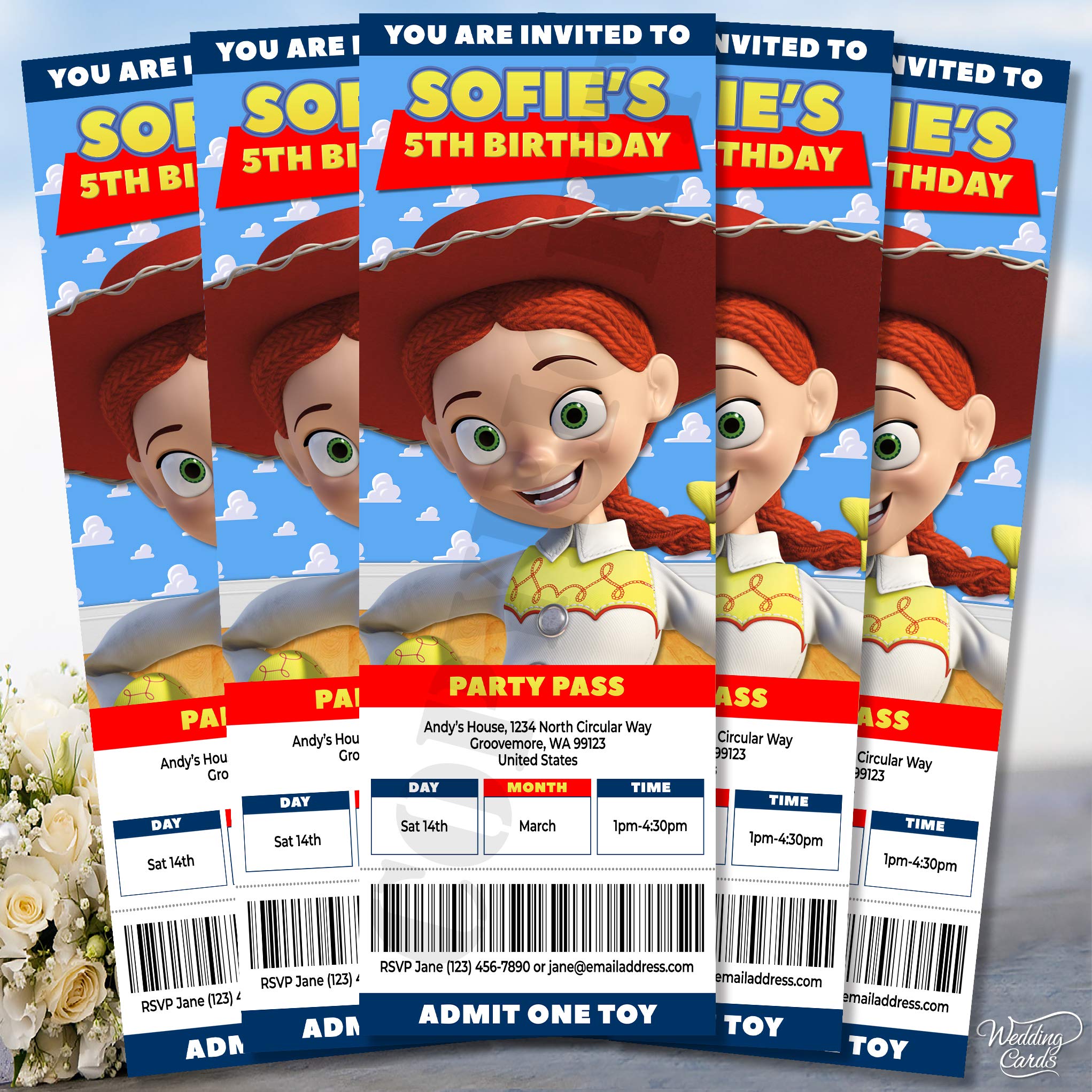 10 Pack Personalized Kids Birthday Party Invitations - Customizable Invite Cards for Boys & Girls - Perfect for Birthday Celebrations, Themed Parties & Special Events